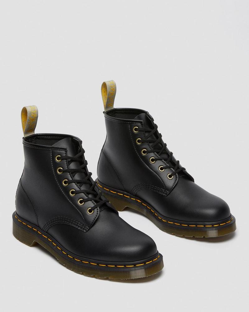 Black Men's Dr Martens Vegan 101 Felix Ankle Boots | CA 455MQZ